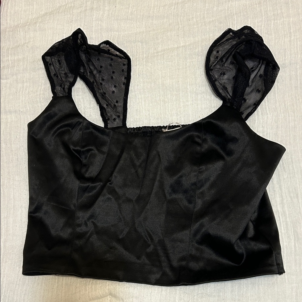 Black leather top
